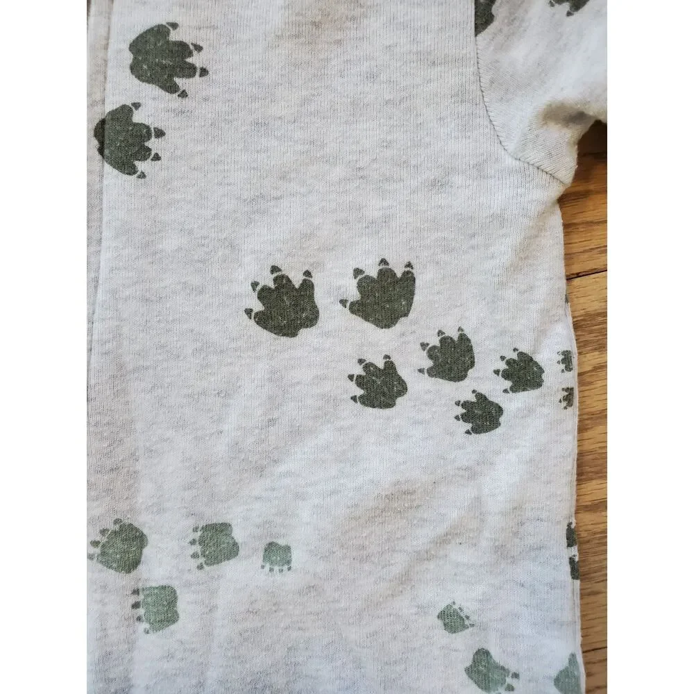 Carter's Boys 2T Footed Zipped Long Sleeve Pajamas Set of 2 Dinosaurs VGUC